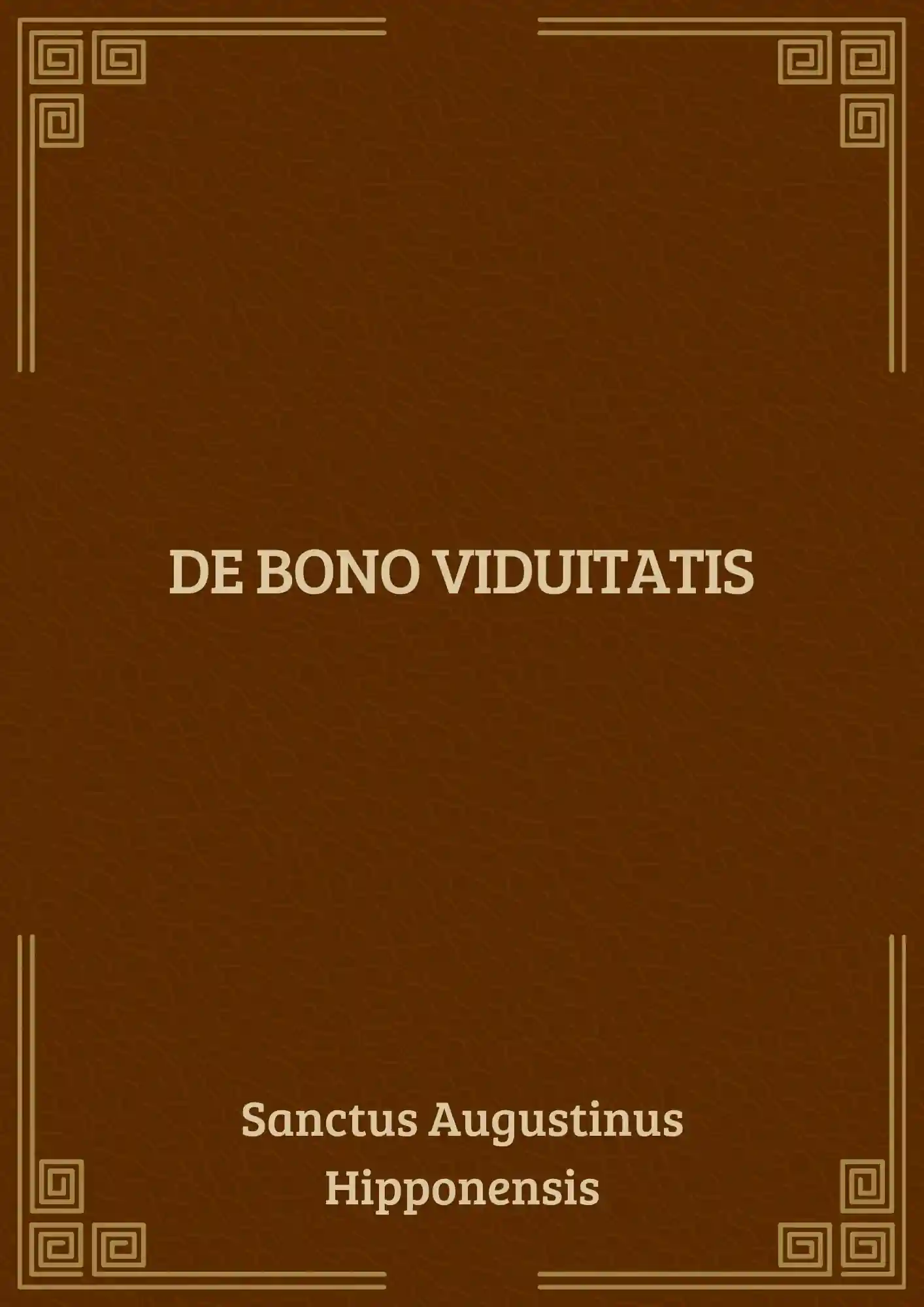 Portada del libro DE BONO VIDUITATIS